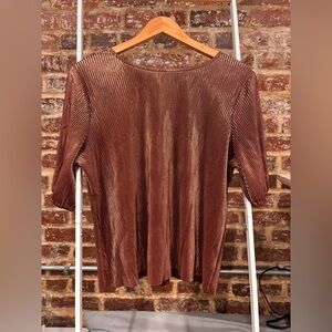 Sunday in Brooklyn Metallic Maroon Blouse